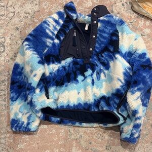 Free People Movement Blue and Black Fleece  Jacket